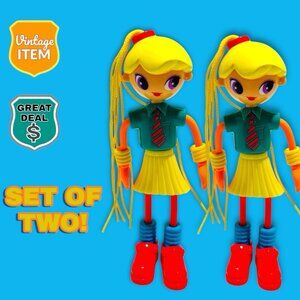 Vintage Lot of 2 Betty Spaghetty Fashion Dolls 7” Ohio Art Co McDonald’s Toy.